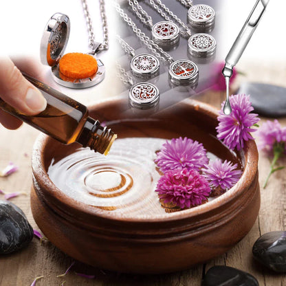 New Tree Of Life Aromatherapy Necklace Stainless Steel Essential Oil Diffuser Amulet Perfume Locket Pendant Women Jewelry Gift