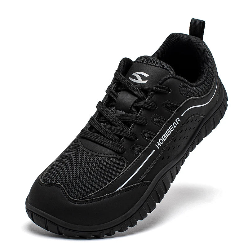 Unisex Wide Toe Sneakers Outdoor Travel Breathable Shoes Comfortable Lace Up Walking Sneakers