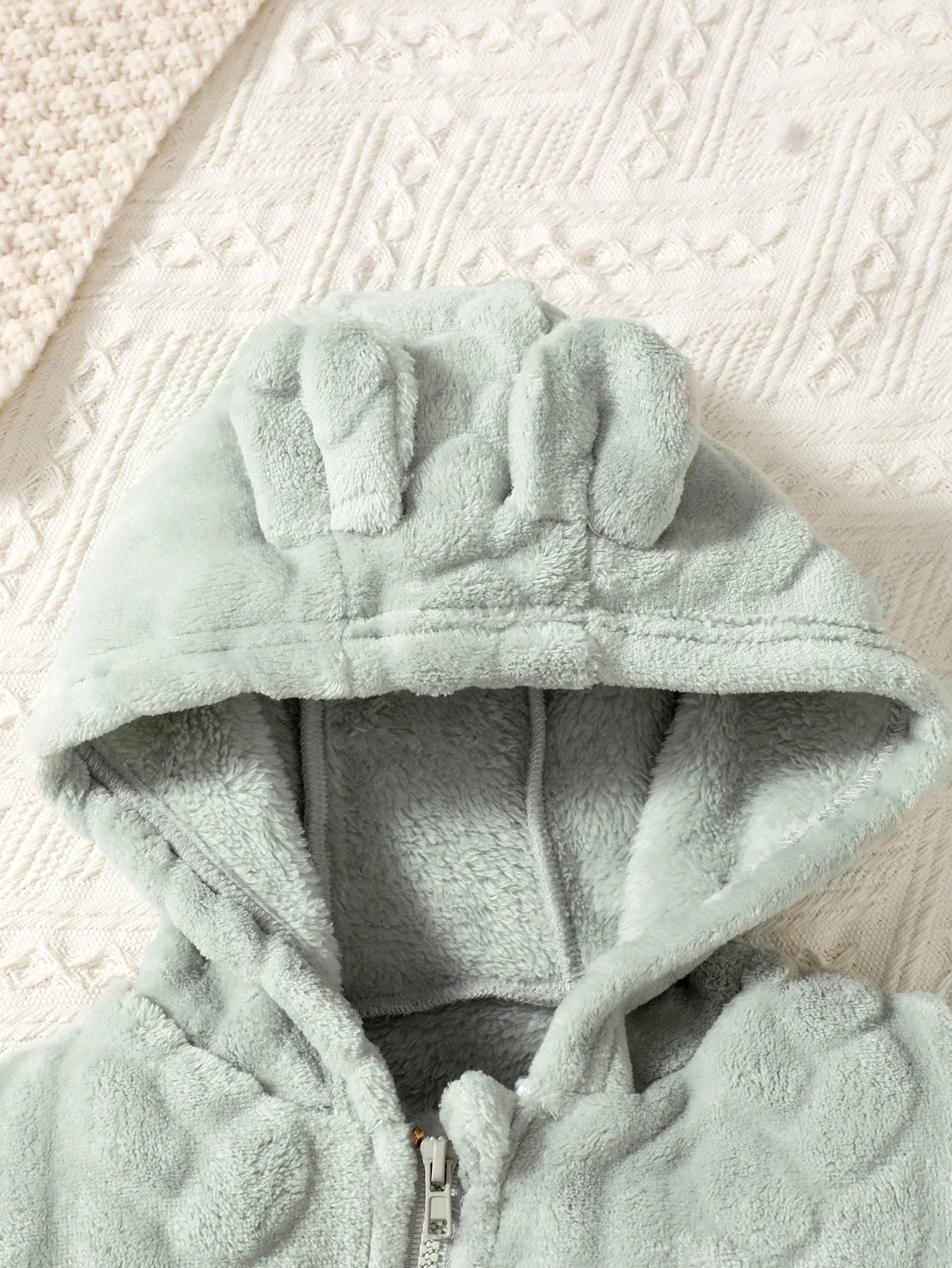 Baby Boys and Girls Plaid Romper Hooded Long Sleeved Plush Jumpsuit Winter Warm Bodysuit Clothes for 3-24 Months Toddler Boy