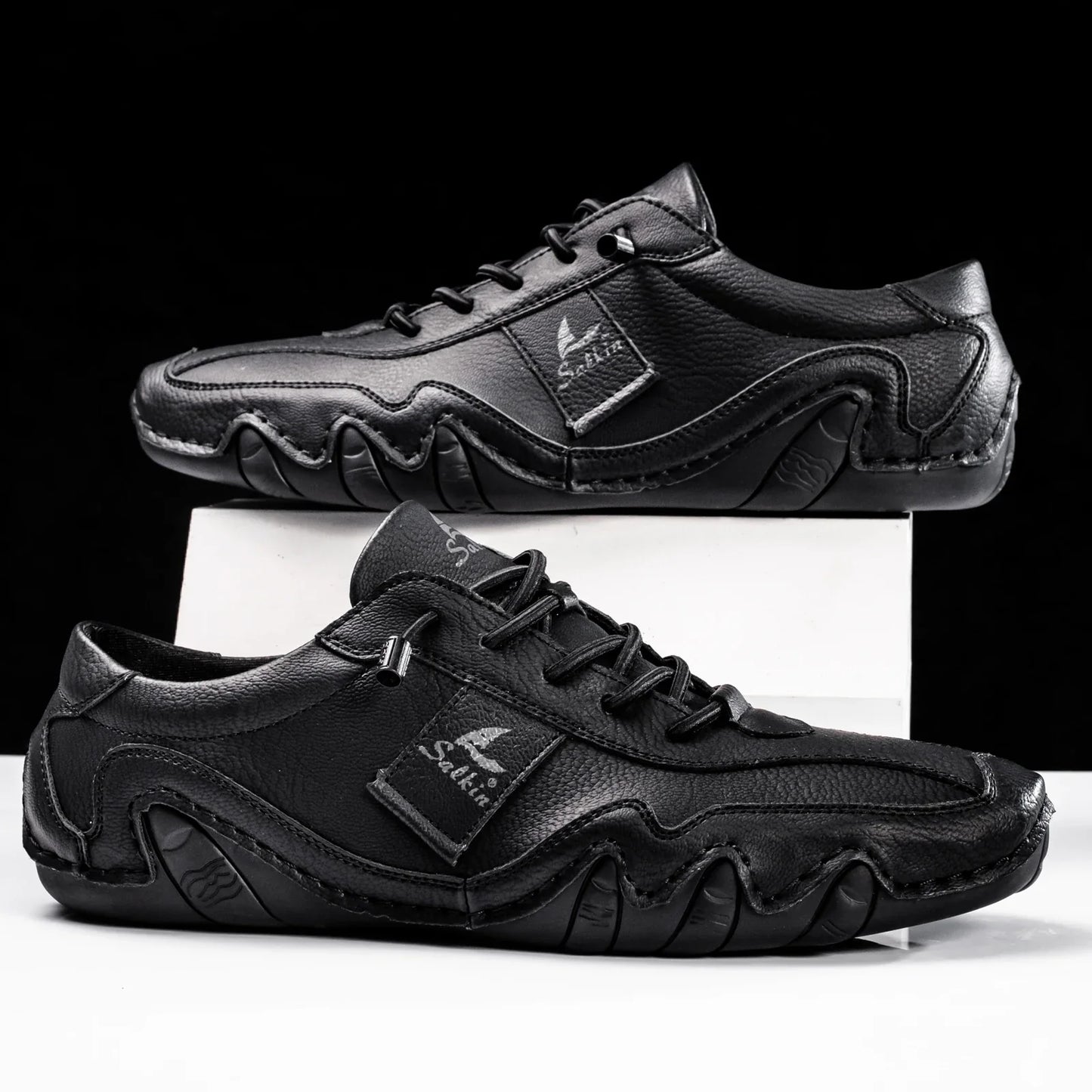 New Men's Flat Casual Shoes Handmade PU Leather Comfortable Loafers Outdoor Men Shoes Breathable Men Moccasins Men's Sneakers