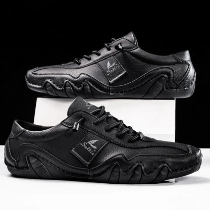 New Men's Flat Casual Shoes Handmade PU Leather Comfortable Loafers Outdoor Men Shoes Breathable Men Moccasins Men's Sneakers
