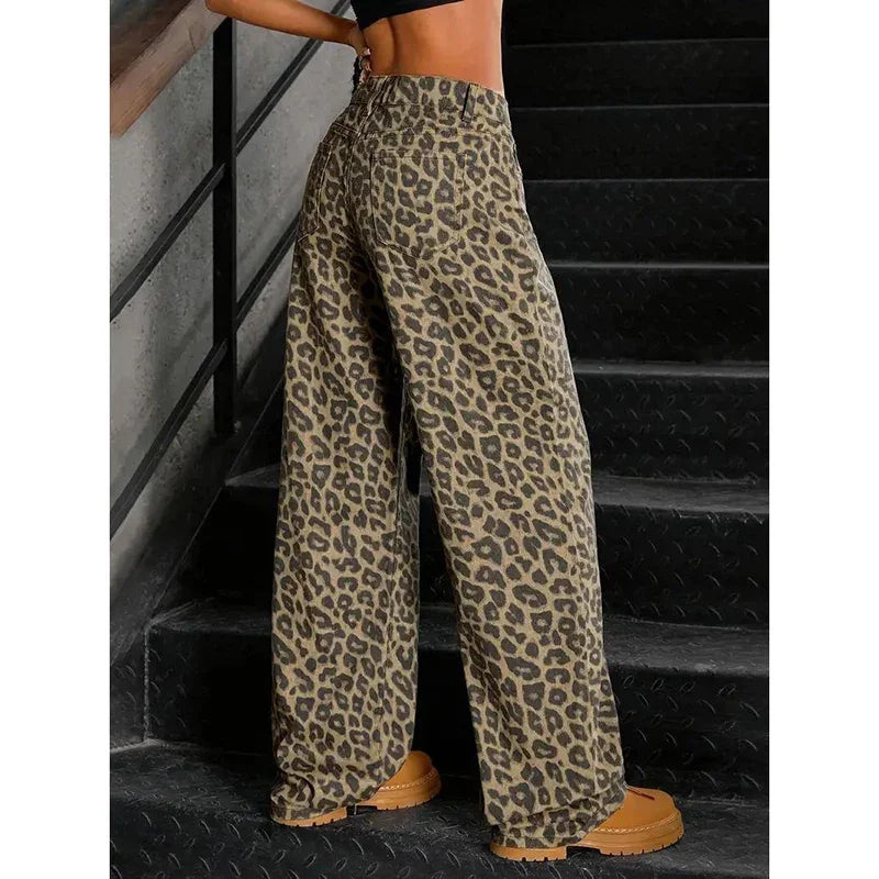 Female Retro Designer Straight Leg Jeans