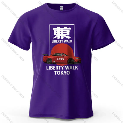Liberty Walk Tokyo Printed Men's T-Shirt 100% Cotton Oversized Stylish Graphic Tees for Women Tops Tees Casual Streetwear