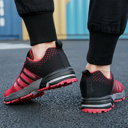 Men's and women's flying mesh surface spring summer breathable casual sports shoes flat vulcanized couple running big size48