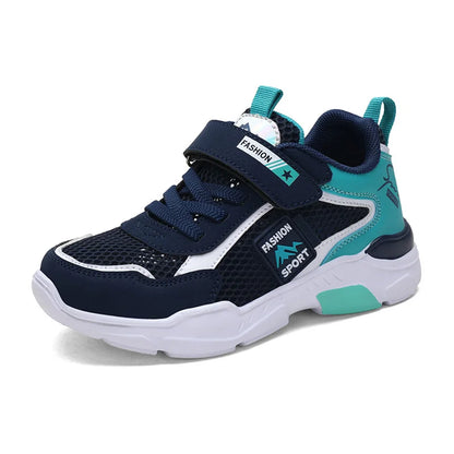 Kids Fashion Mesh Running Shoes Youngsters Teens Casual Walking Students Sneakers Breathable Soft Children Outdoor Sports Tennis