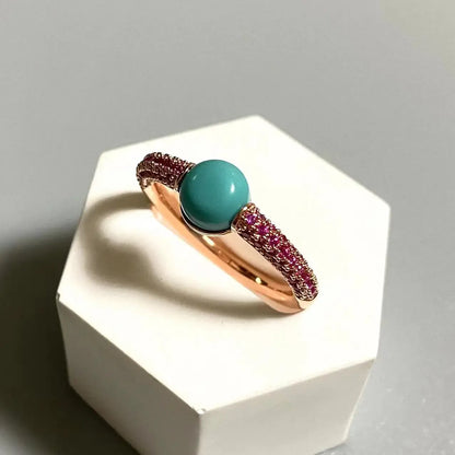 6mm Round Candy Style Ring for Women 33 Colors Purple Zircon Crystal Inlay Jewelry Birthday Gift