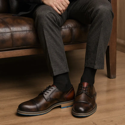Retro Men Derby Shoes Men Casual shoes Fashion Men Leather Shoes