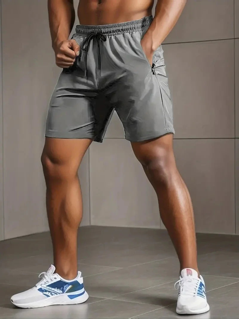Summer Shorts Men Gym Sport Running Squat Fitness Workout Man Short Pants Breathable Quick-drying Drawstring Mens Shorts