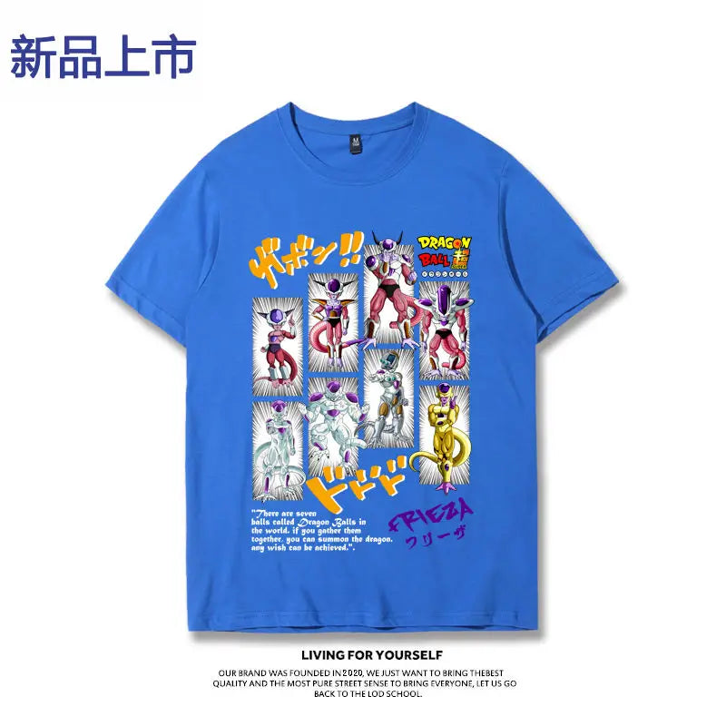 T-shirt Sun Wukong Vegeta Demon Buo Frisa Super Trendy Versatile Summer Short Sleeve Men's Fashion Top