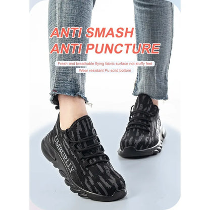 Women's Labor Protection Shoes Anti-Smashing Anti-Piercing Lightweight Breathable Durable Comfortable Work Shoes