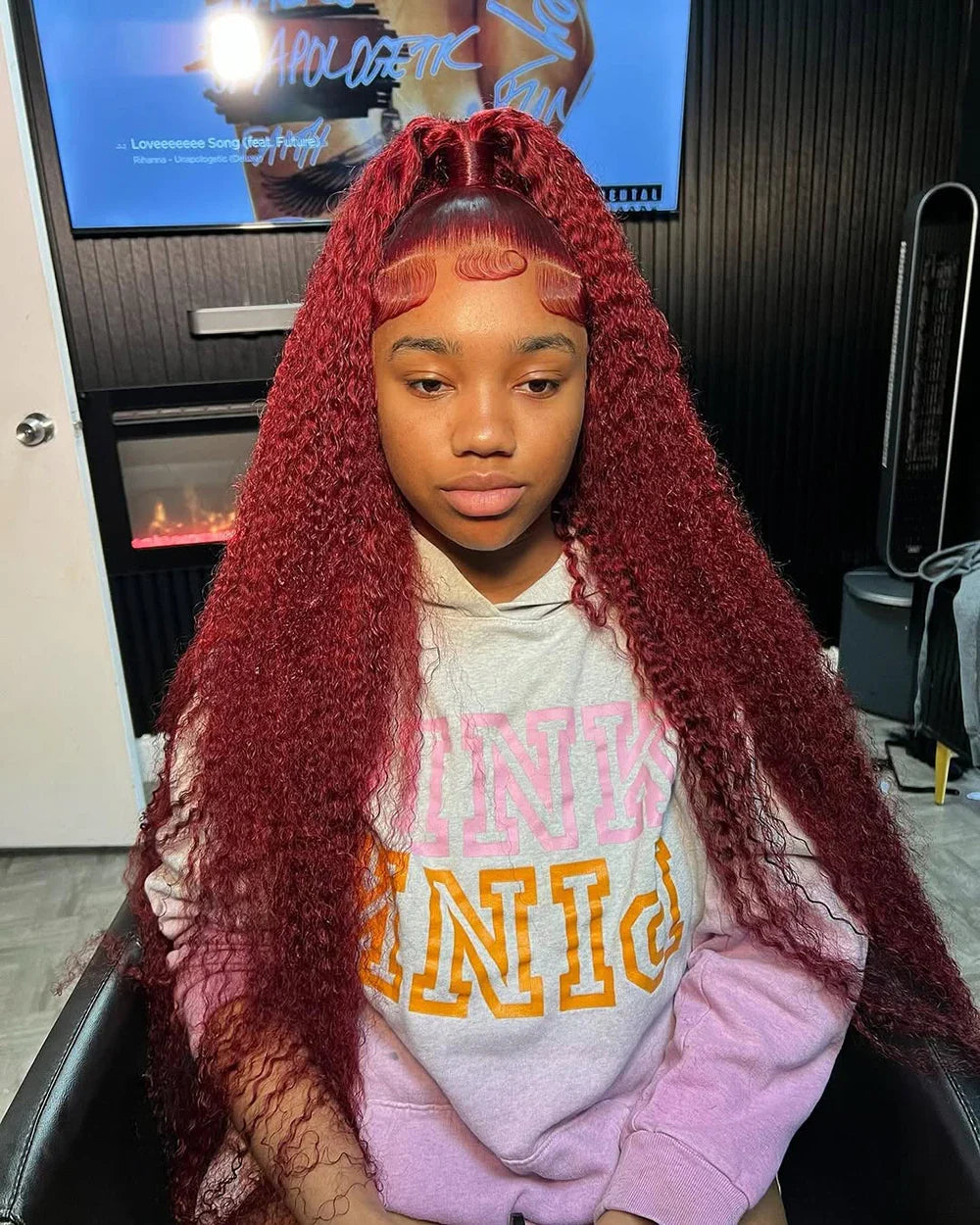 99J Burgundy Lace Front Wigs Human Hair 13x6 Deep Wave HD Lace Frontal Wigs Pre Plucked Human Hair Curly Wigs for Women 36 Inch