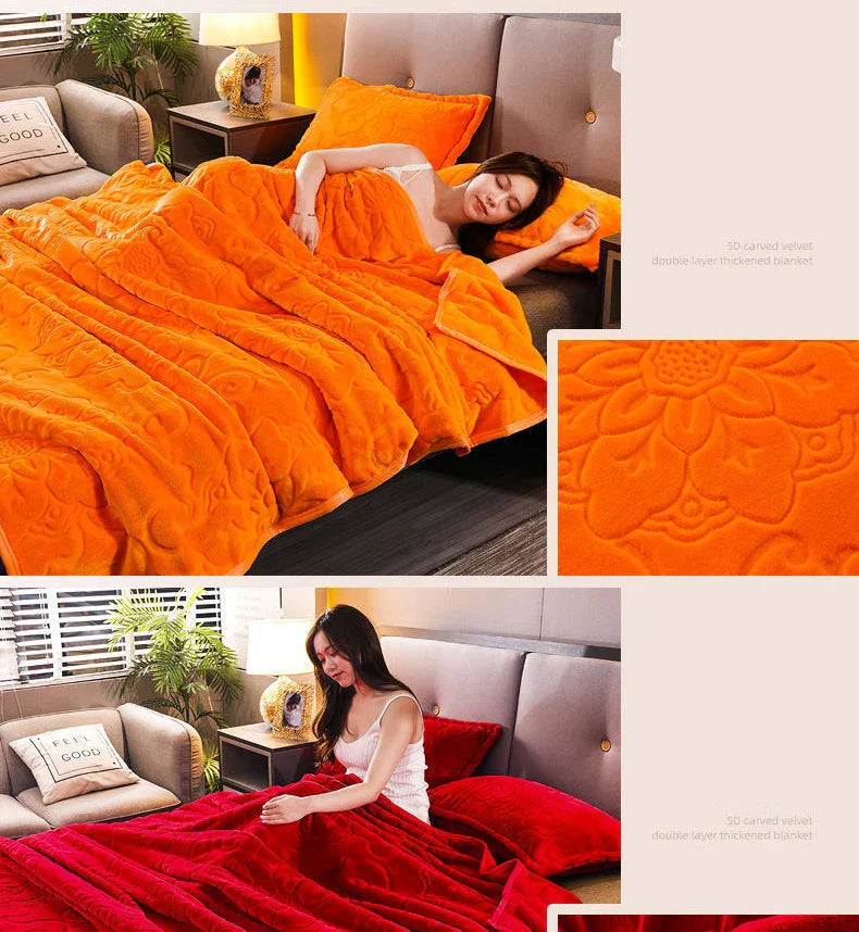 Soft Warm Solid Velvet Blanket Autumn Winter Warm Couch Bed Throw Blankets Home Decor Sofa Cover Bedding Bedspread Blanket