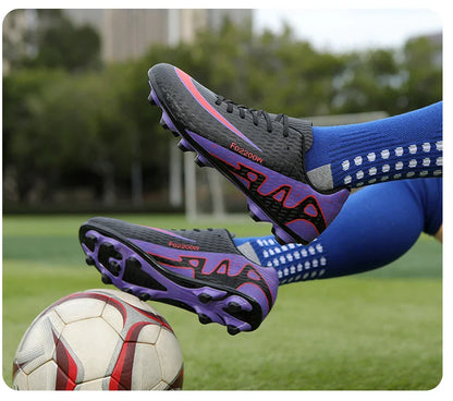2026 New Men Soccer Shoes Breathable Football Boots FG/TF Turf Boots Non-Slip Wear Resistant Adult Outdoor Training Match Sports