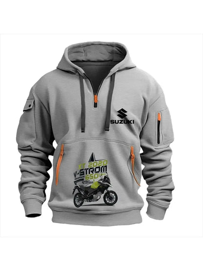 Men's Hoodie Outdoor Motorcycle Riding Suit: Soft, Comfortable, Breathable, Stylish Autumn/Winter Style
