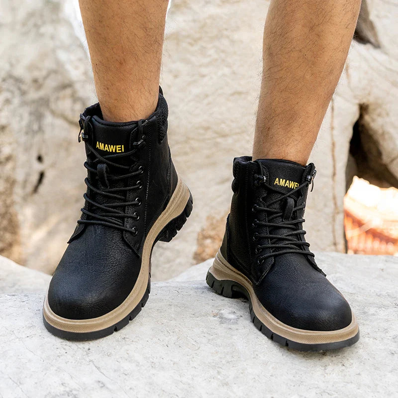 New Non Slip Work Shoes Men Work Boots Indestructible Safety Shoes Steel Toe Shoes Puncture-Proof Sneakers Male Footwear Shoes