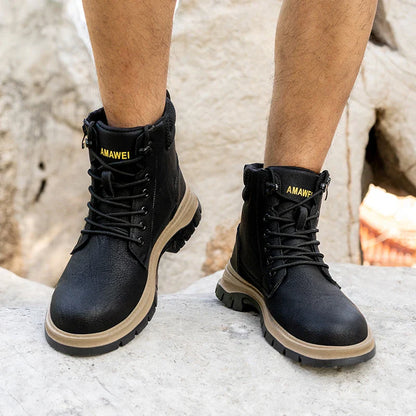 New Non Slip Work Shoes Men Work Boots Indestructible Safety Shoes Steel Toe Shoes Puncture-Proof Sneakers Male Footwear Shoes