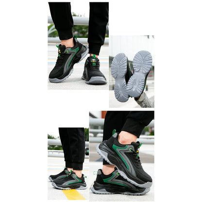 Men's Labor Protection Shoes Anti-Smashing Anti-Piercing Lightweight Breathable Wear-Resistant Safe Work Shoes