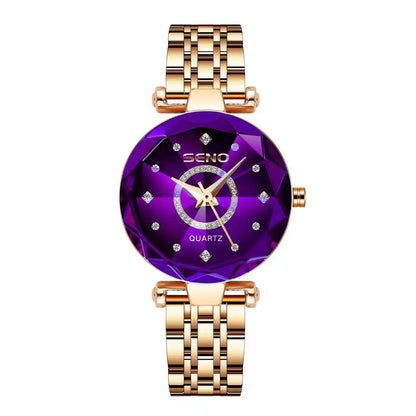 Ocean Star Women Crystal Watch 2025 Top Brand Luxury Rose Gold Women Bracelet Watch For Ladies Wrist Watch Relogio Feminino
