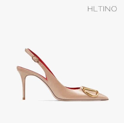 Fahion Slingback Black Comfortable Women Summer Shoes Very High Heel Sandals 2025 Trend for Wedding Party Dress