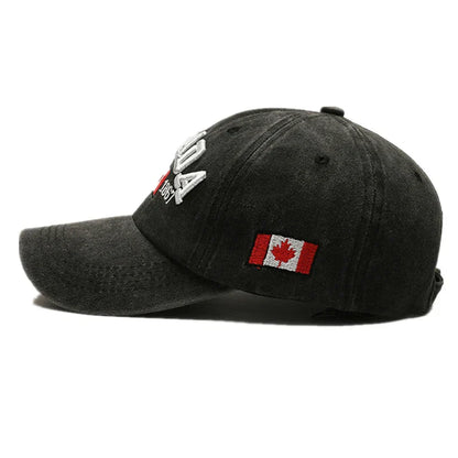 Unisex Washed Cotton Vintage Cap High Quality CANADA Letter Embroidery Baseball Cap Men And Women Outdoor Sports Hats