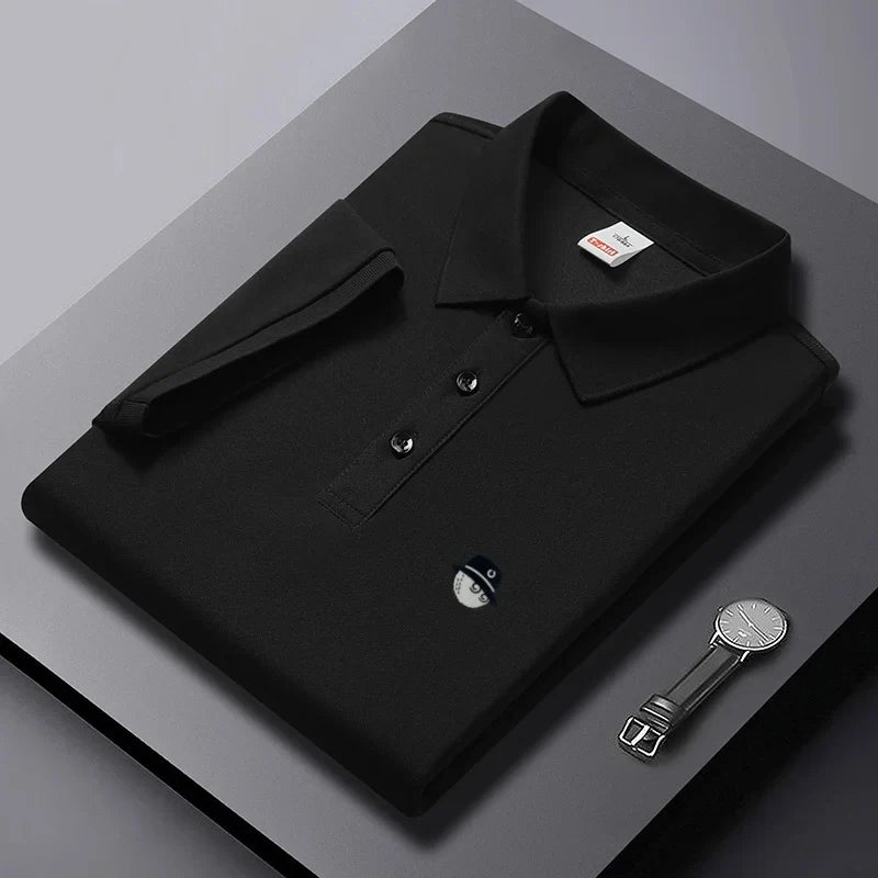 2026 new men's golf short sleeves polo shirt lapel printing ventilate t-shirt business leisure  comfortable exercise men's wear