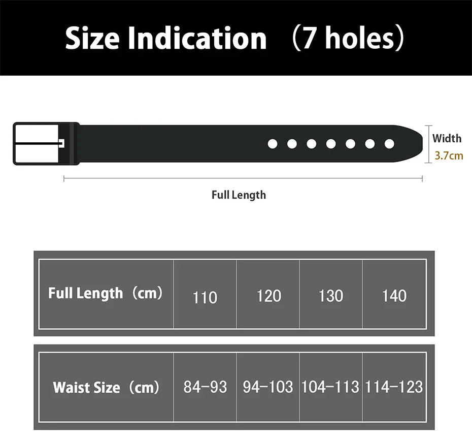 Genuine Leather Men's Belt Large Size Casual Belt   Alloy Pin Buckle Business Suit Belt Father's Day Present Gift