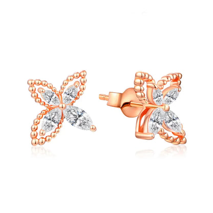 D VVS1 Luxulry Moissanite Earrings for Women Real 925 Sterling Silver Passed Diamond Tester Stud Earrings Anniversary
