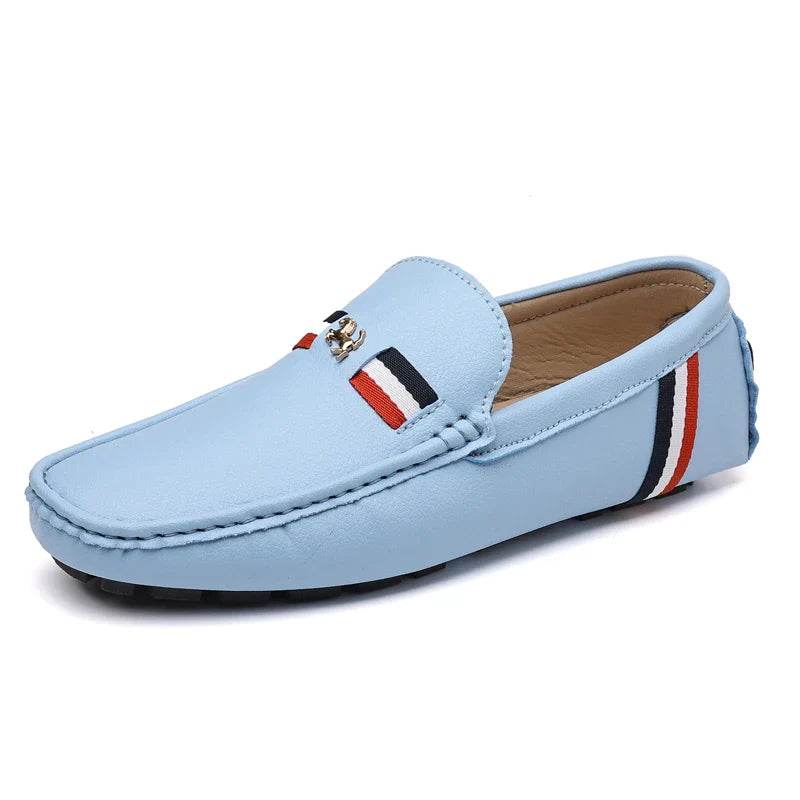 White Loafers Mens Black Leather Loafers for Man Casual Slip on Moccasins Men Comfy Moccasin Driving Shoes for Men