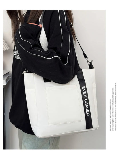 Nylon Fabric Shoulder Bag Casual Large Capacity Versatile Crossbody Bag Daily Commuting Tote Bag