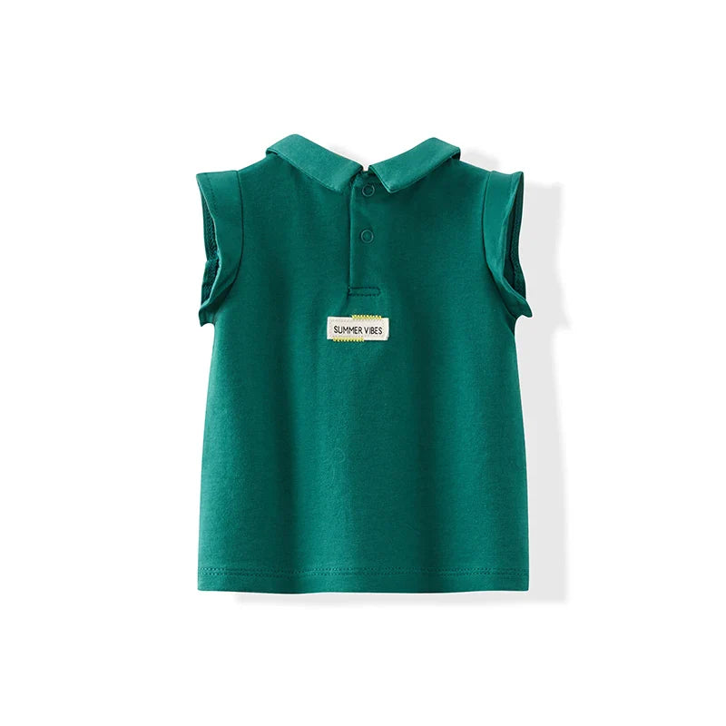 Family clothes with pockets summer label design children's boy and girls dress shirts baby set teenage skirt set