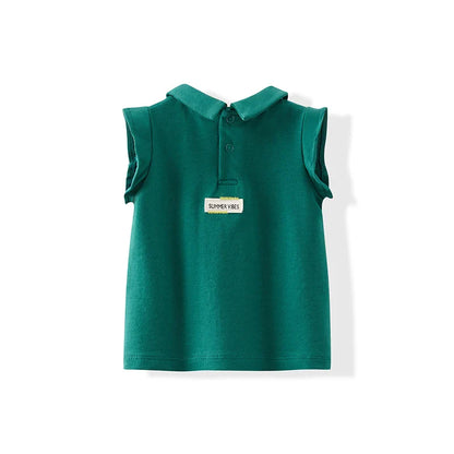 Family clothes with pockets summer label design children's boy and girls dress shirts baby set teenage skirt set