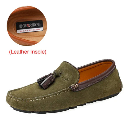 Genuine Leather Men Shoes Spring Fashion Leather Men Loafers Flats New High Quality Casual Shoes For Men Driving Shoes