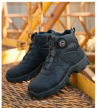 Work Safety Shoes Smash-proof and Puncture-proof Sports Safety Shoes Outdoor Mountaineering Wear-resistant Steel Boots