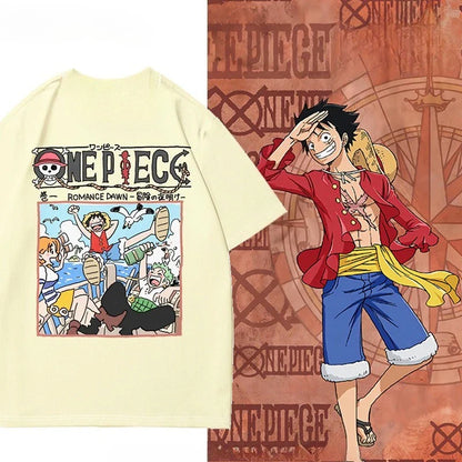 Anime Peripheral Men's T Shirts Y2k Clothes Oversized Cotton Women's Short Sleeve Graphic Tee Top Harajuku