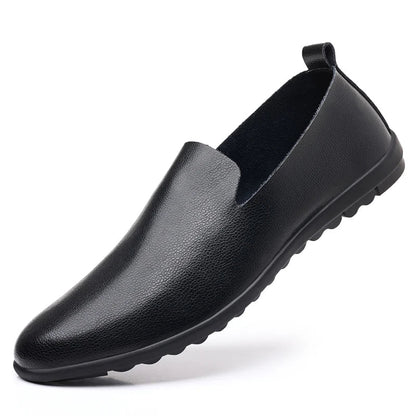 Summer Classic Fashion Mens Outdoor Leather High Quality Casual Shoes Slip on Soft Comfortable Lightweight Footwear