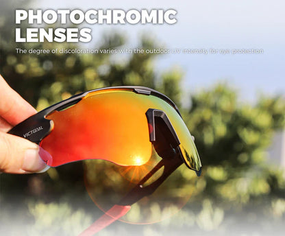 Photochromic Cycling Sunglasses for Men Women Sports UV400 Protection Bicycle Eyewear MTB Mountain Road Bike Eyeglass