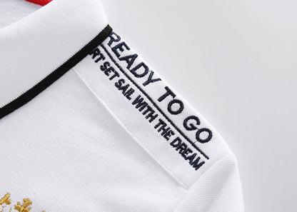 Men's polo shirt England Great Britain Royal casual sports party cotton embroidery luxury contrast color original design