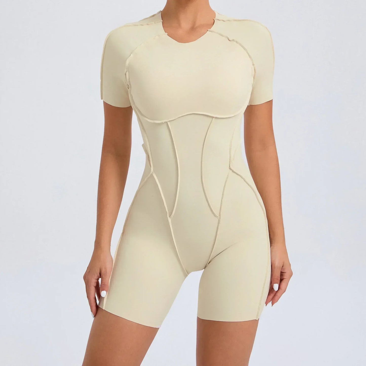 Women's High Elasticity Sports Bodysuit Kit Yoga Fitness Jumpsuit Open Back Hip-Lift Outdoors Gym Workout Sexy Fitness Outfit