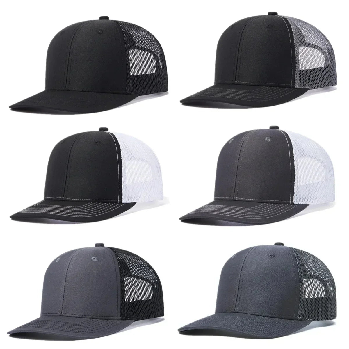 Unisex Cap Slight Curved Brim Style Trucker Hat  Men & Women Casual Outdoor Breathable Summer Cap