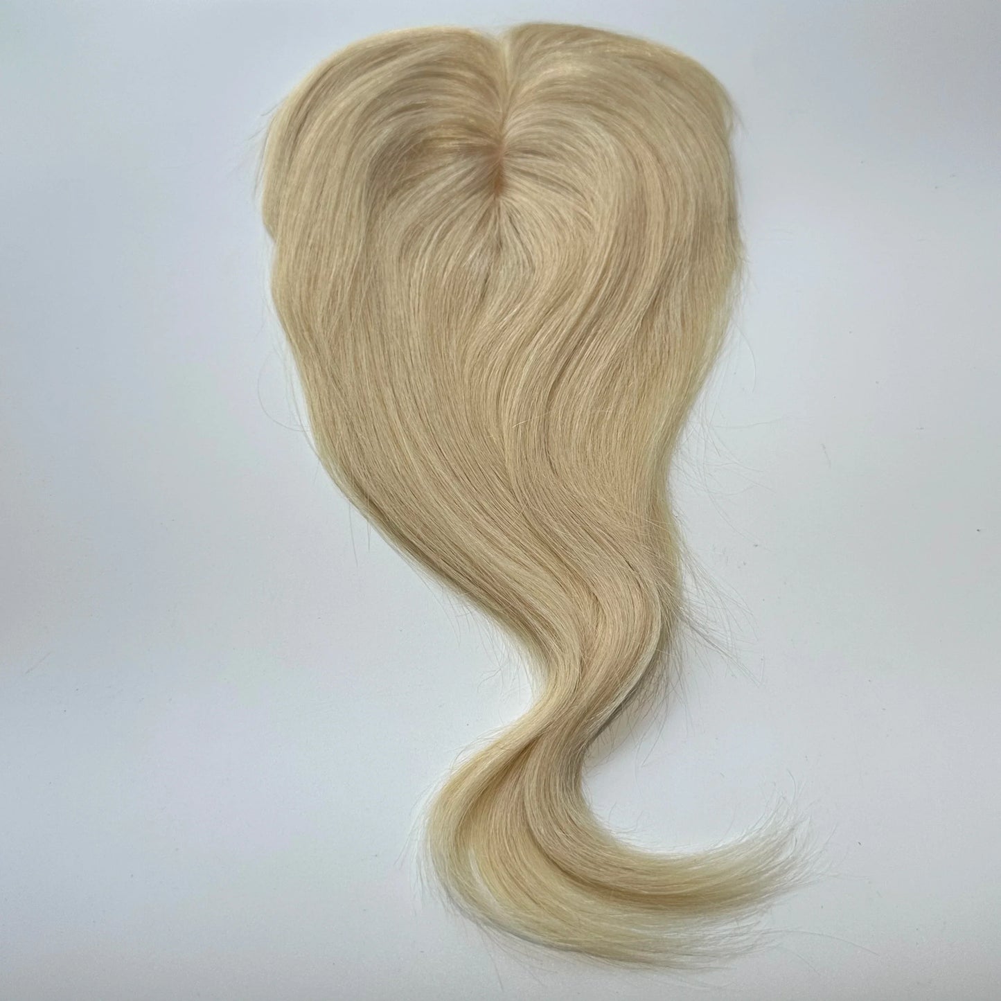 Human Hair Topper For Women Toppers With Bangs Clips In Hairpieces 100% Human Hair Wigs Natural Straight Hair Blonde Silk Base