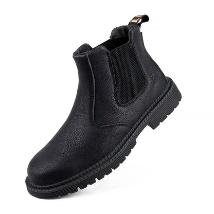 Anti Smashing Anti Piercing Steel Toe Combat Boots Anti Splashing Anti Slip Oil Wear Resistant Durable Labor Protection Shoes