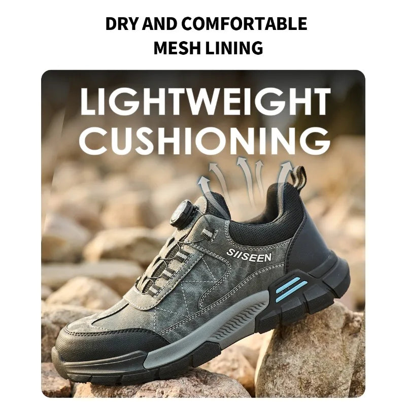 New men's safety shoes, puncture resistant work shoes, men's protective shoes, wear-resistant work boots  Tactical Boots