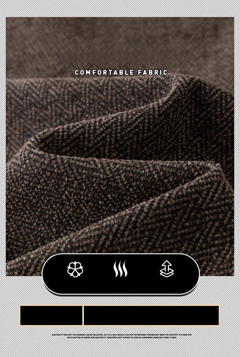 Men's Slim Fit Chenille Long Pants Advanced Business Casual Trousers Trend Autumn Comfortable Daily Wear Male Clothing
