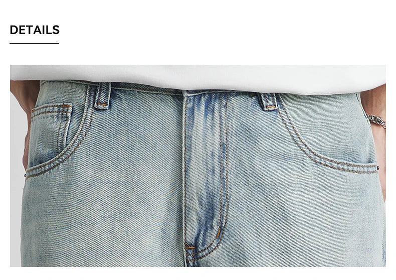 Calça Jeans Reta Verão 2025 Nova Fina Retrô Solta Casual Moda Calças Largas Calça Reta Jeans Tamanho Grande 25-36