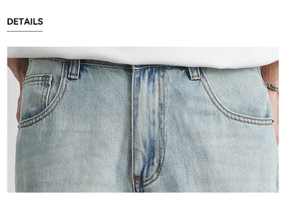 Calça Jeans Reta Verão 2025 Nova Fina Retrô Solta Casual Moda Calças Largas Calça Reta Jeans Tamanho Grande 25-36