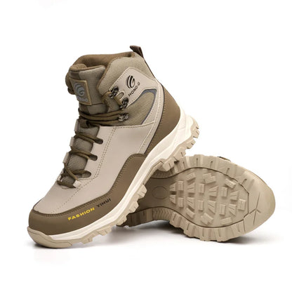 Men's Safety Shoes Steel Toe Anti Smash Safety Boots Puncture Proof Construction Wear-Resistant Work Boots