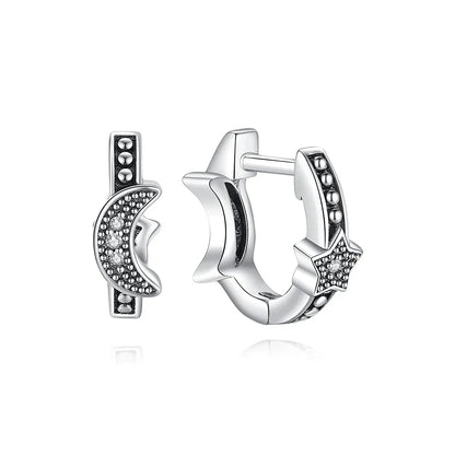 Original 925 Sterling Silver Earrings 2025 Stud Hoop Crystal Earings For Women Rose Gold Crown Heart Infinity Bee Earing Jewelry