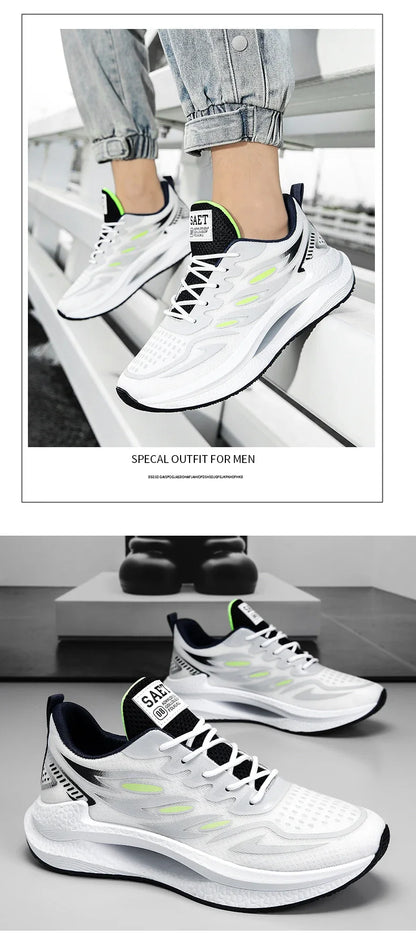Men's Breathable Sports Shoes Spring New Mesh Casual Fashion Versatile Trendy Men's Shoes Summer Running Shoes Suitable for Outdoor Sports