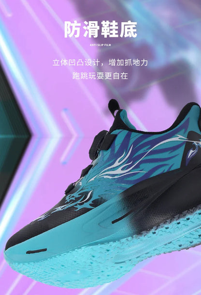 Children Running Shoes Non-slip Breathable Athletic Shoes Boys Girls Outdoor Lace-up Basketball Sneakers Waterproof Casual Shoes