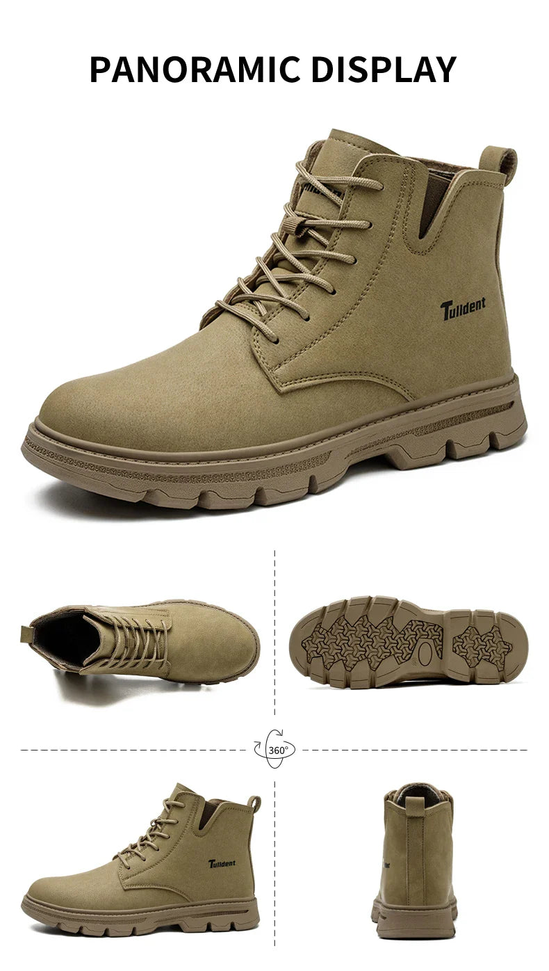 Men's protective shoes, safety shoes, steel-toe boots, anti-smashing and anti-puncture work shoes, tactical boots
